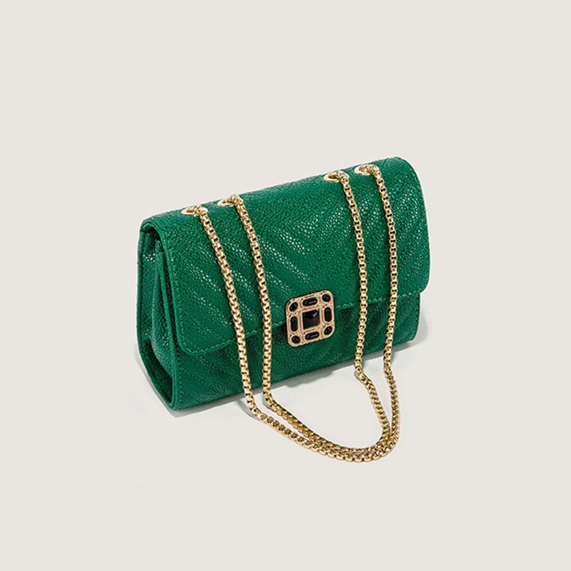 Túi Đeo Chéo Đô Thị Màu Trắng Họa Tiết Hình Thoi Đơn Giản Cho Nữ