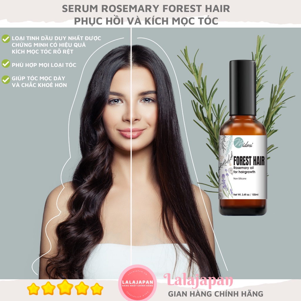 Xịt Dưỡng Mọc Tóc Rosemary Oil FOREST HAIR, Serum Mọc Tóc Dưỡng Tóc Dài Nhanh Tinh Dầu Hương Thảo