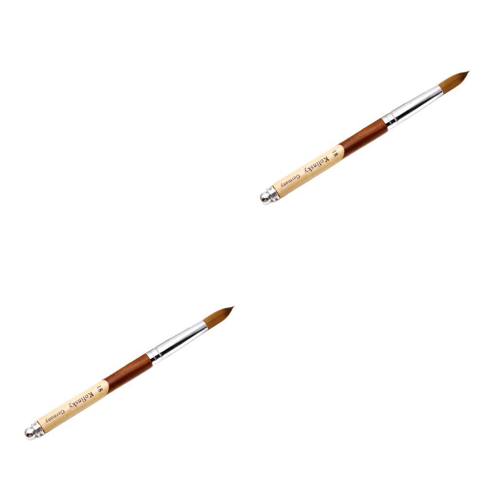 Bộ 1 / 2 / 3 / 5 Cọ Vẽ Móng Tay Đầu Tròn / Oval Chuyên Dụng Cho Salon Loại 8