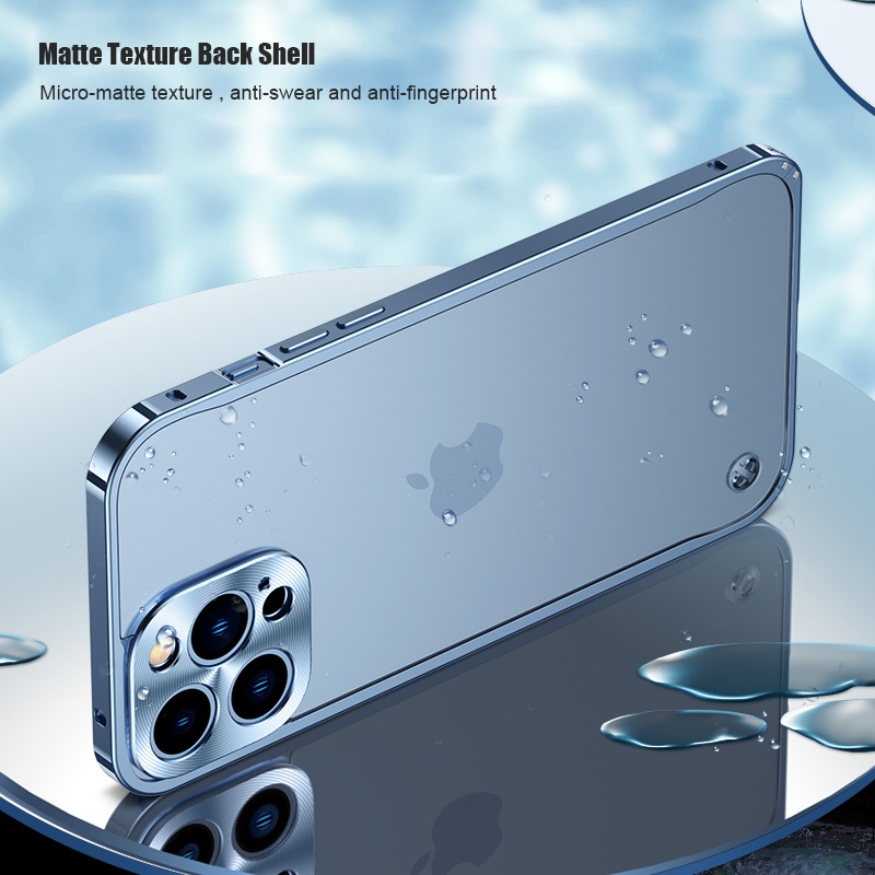 Ốp Điện Thoại Acrylic Nhám Chống Sốc Sang Trọng Cho iPhone 12 13 Pro Max 13 Mini 14 Pro Max