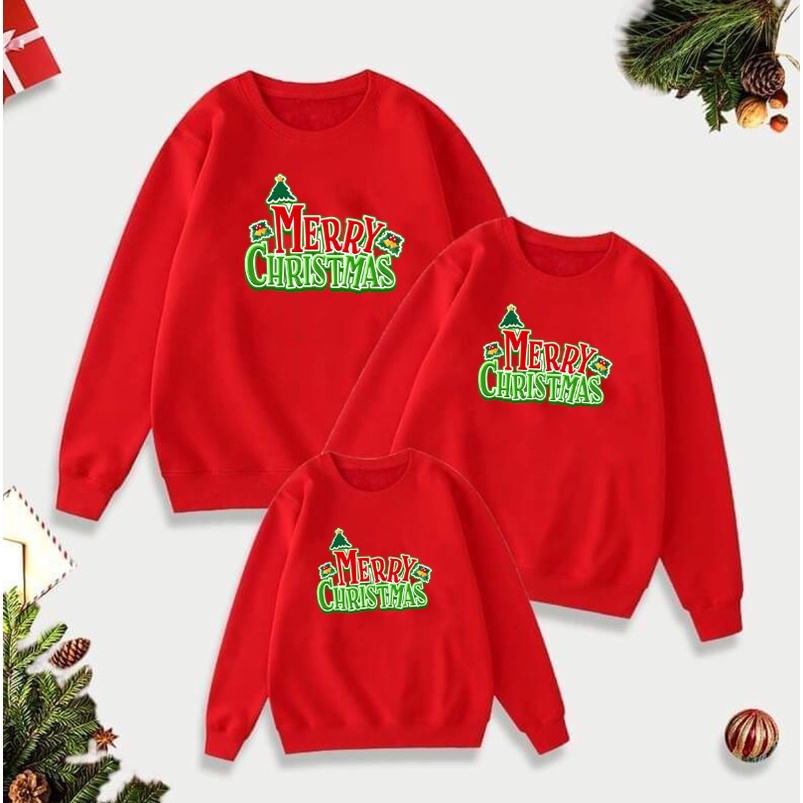 Áo  nỉ dài tay , đỏ , trắng đen , áo tết noel cho cả gia đình