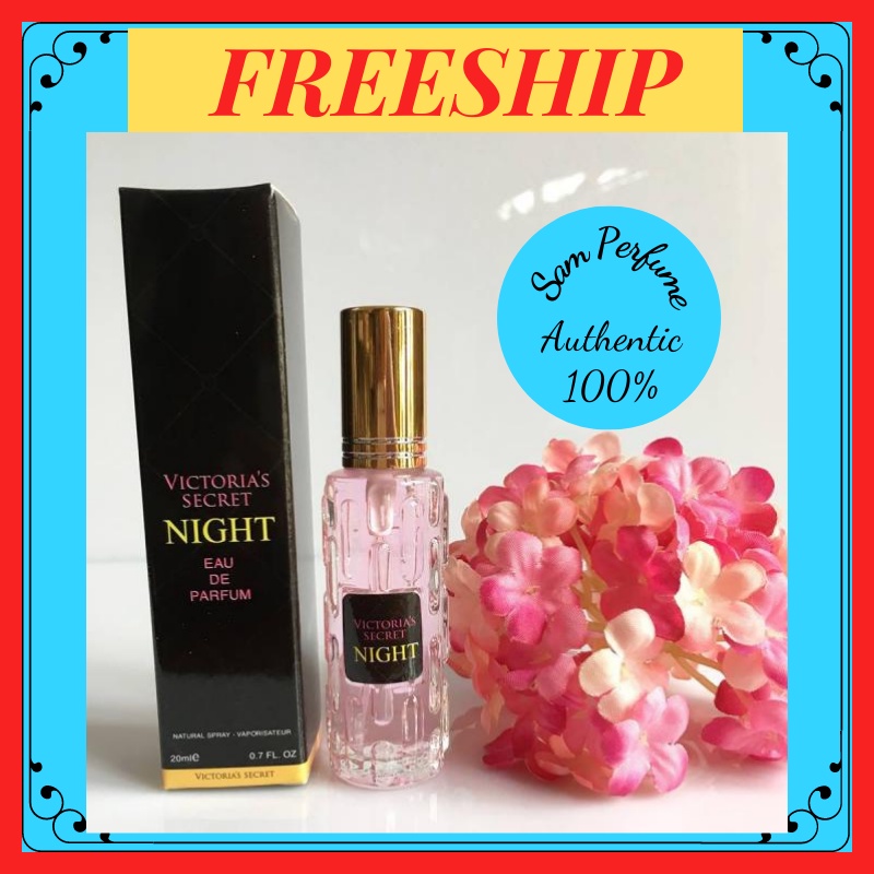 Nước hoa nữ Victoria Secret Night chai mini 20ml vòi xịt mẫu 4d nhỏ gọn chiết Pháp- Mùi Quyến rũ Bí ẩn- Samperfume