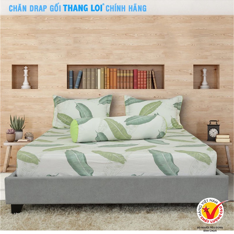 Bộ Drap Gối Cotton Hoa Thắng Lợi Mẫu 2 - Chính hãng