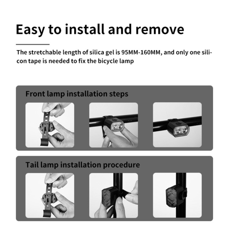 Đèn Xe Đạp Đèn Trước Xe Hơi Đơn Bằng Hợp Kim Nhôm Đèn Đuôi Đèn Chùm Kép Chiếu Xa Và Thấp Đèn Núi Nổi Bật Booboom