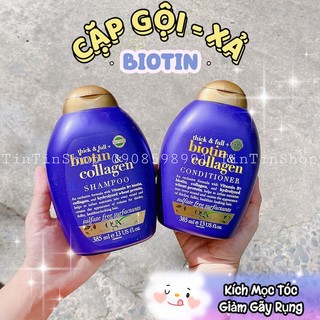 DẬU GỘI BIOTIN TÍM Organix Thick & Full Biotin & Collagen 385ML