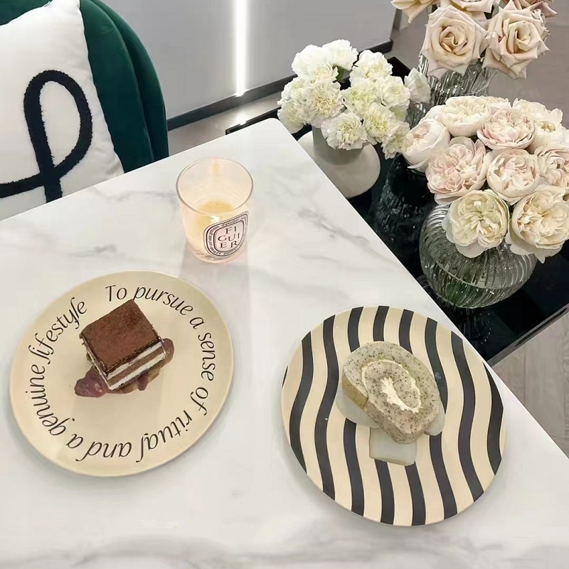 Đĩa Đựng Trái Cây / Salad / Tráng Miệng Bằng Sợi Tre Nhẹ Nhàng Đơn Giản Hiện Đại Sang