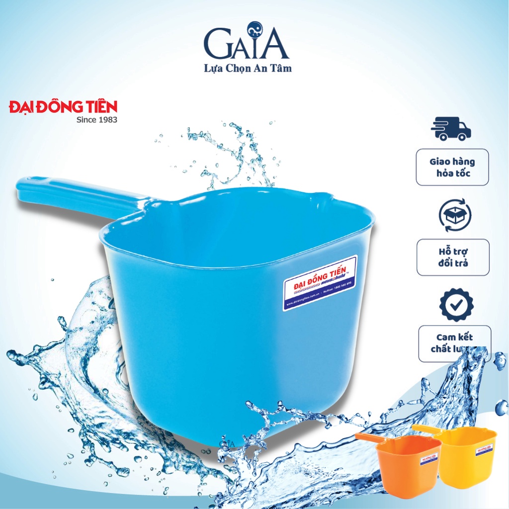 Ca nhựa múc nước cán dài 1450ml tiện ích trong gia đình Đại Đồng Tiến KT 245 x 159 x 132 mm