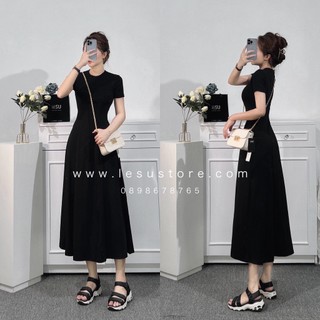 ẢNH TỰ CHỤP | RESTOCK | Đầm maxi thun trơn borip 6 mảnh LESU