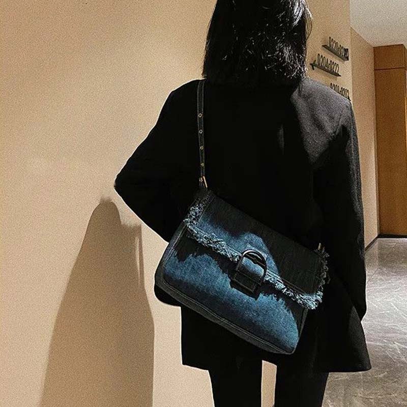 Oeteo Túi Xách Đeo Vai Phối Tua Rua Kiểu Cao Bồi Thời Trang Dành Cho Nữ