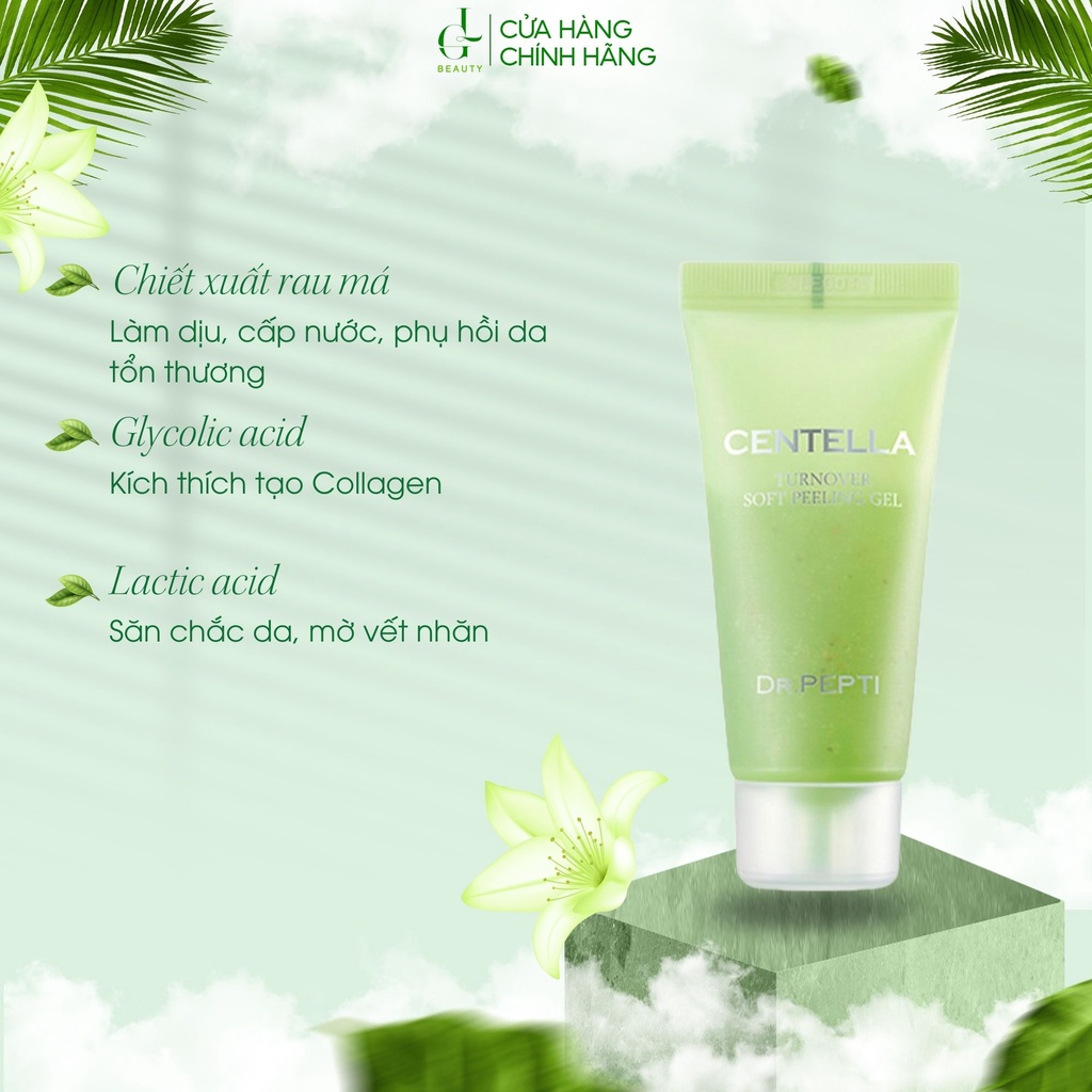 Gel Tẩy Tế Bào Chết Chiết Xuất Rau Má Dr.Pepti Centella Turnover Soft Peeling Gel 30ml | BigBuy360 - bigbuy360.vn