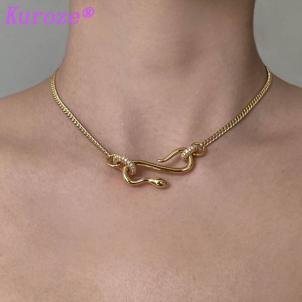 Vòng cổ Mạ Vàng 18K Mặt Hình Rắn Thời Trang