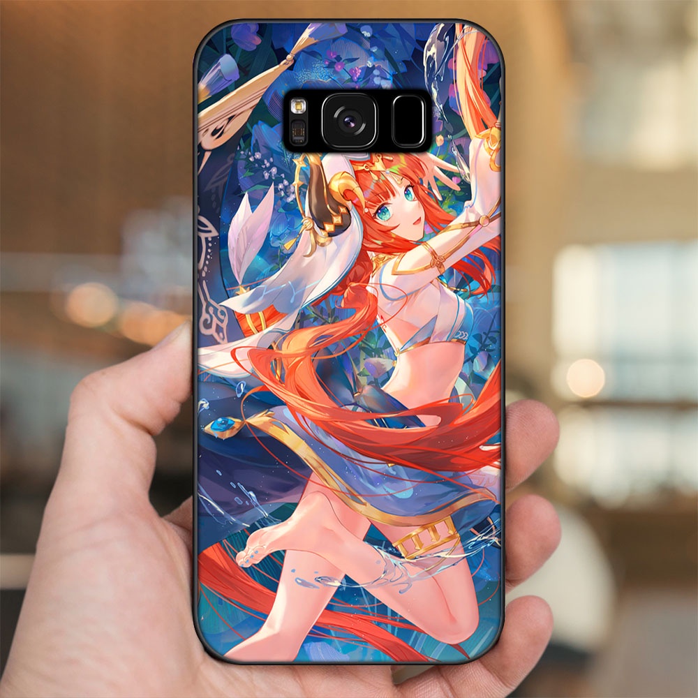 Ốp lưng Samsung S8, S8 Plus viền đen in hình Nilou Genshin Impact