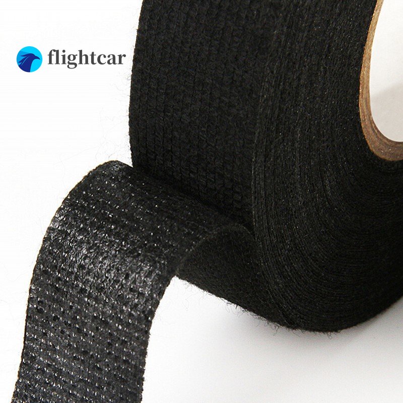 Cuộn Băng Vải Nỉ Cách Nhiệt Màu Đen Quấn Dây Cáp Ống Xả Xe Hơi