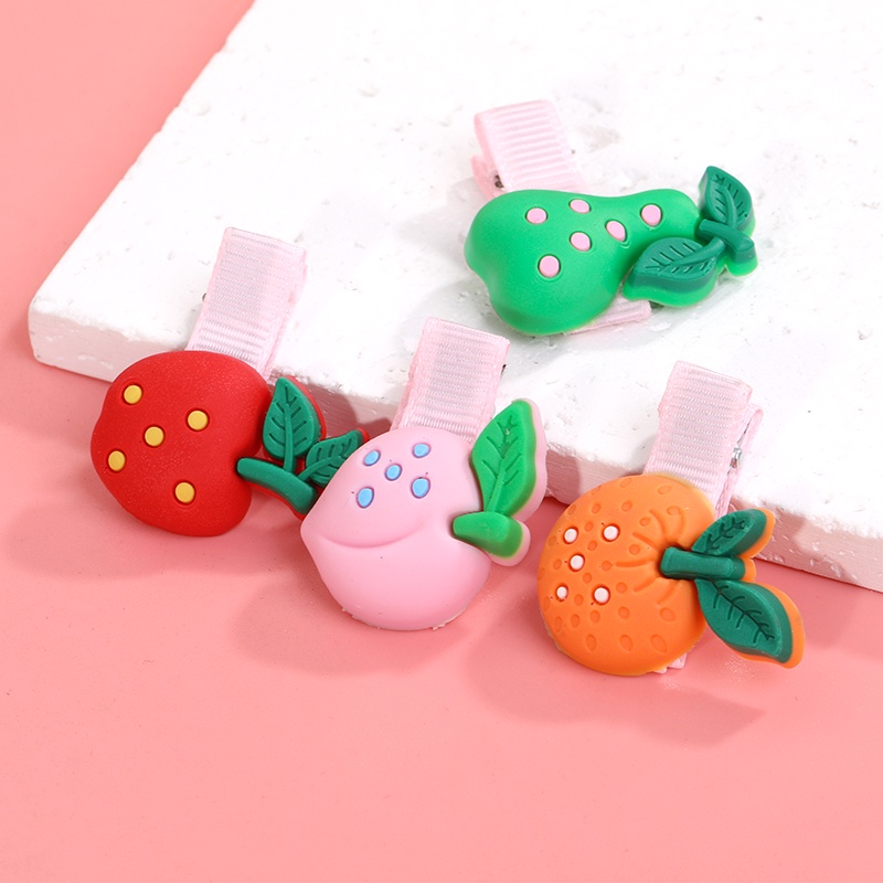 Bộ Kẹp Tóc Hình Trái Cây Thời Trang Hàn Quốc Cho Bé Gái
