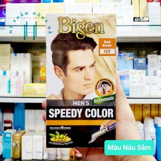 Thuốc nhuộm tóc phủ bạc Bigen Men's Speedy Color, số 103 màu nâu sẫm, dành cho nam giới