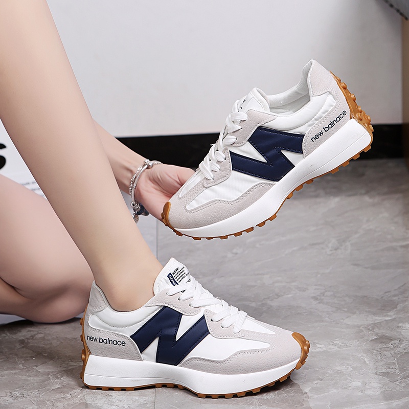Giày Thể Thao New Balance Đế Dày Tăng Chiều Cao Thoáng Khí Thoải Mái Phong Cách Hong Kong Cho Nữ