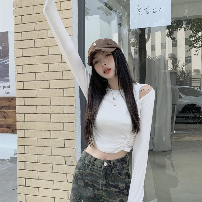 Áo thun SUXI dài tay đơn giản thời trang cho nữ