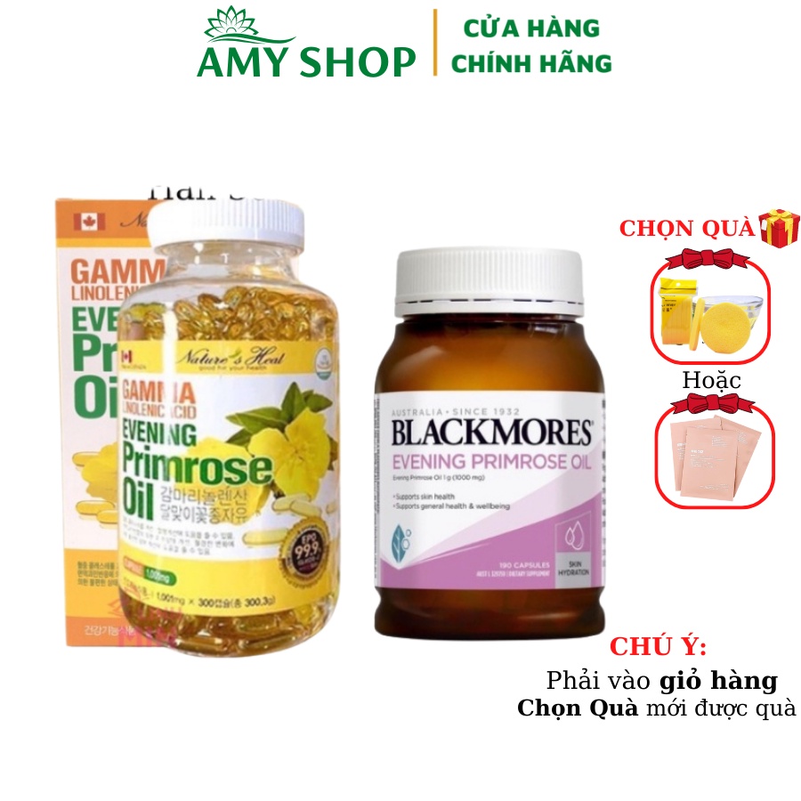 Tinh Dầu Hoa Anh Thảo Hàn Quốc Gamma 300 Viên Uống Và Blackmores Úc Evening Primrose Oil 190v