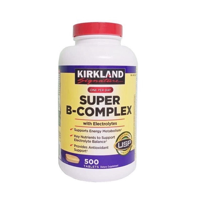Viên uống bổ sung vitamin B của Mỹ Super B-Complex Kirkland 500v