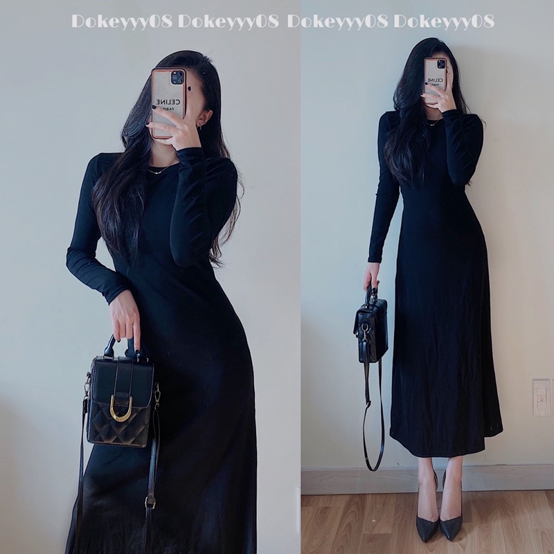 Váy body chất co giãn dáng dài