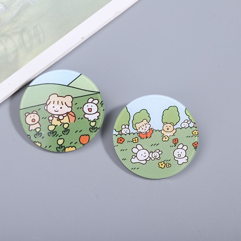 Trâm Cài Áo Hình Chó / Mèo Bằng Resin Dễ Thương Cho Nữ