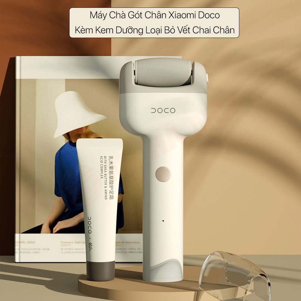 Máy Chà Gót Chân Xiaomi Doco Kèm Kem Dưỡng - Cạo Mài Vết Chai Chân Tẩy Da Chết Hiệu Quả Tại Nhà Dùng Được Cho Cả Da Dày
