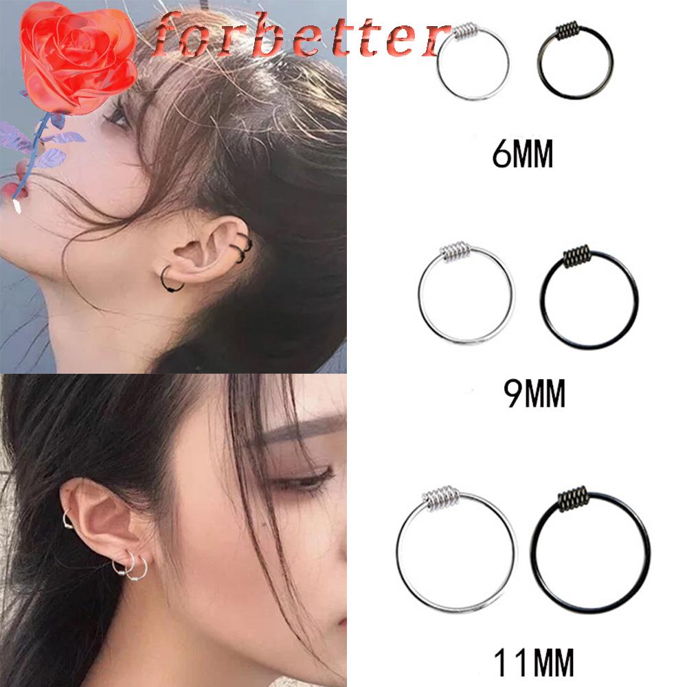 Bông Tai Nữ Hình Tròn 9mm S925 Kích Thước 6mm 11mm