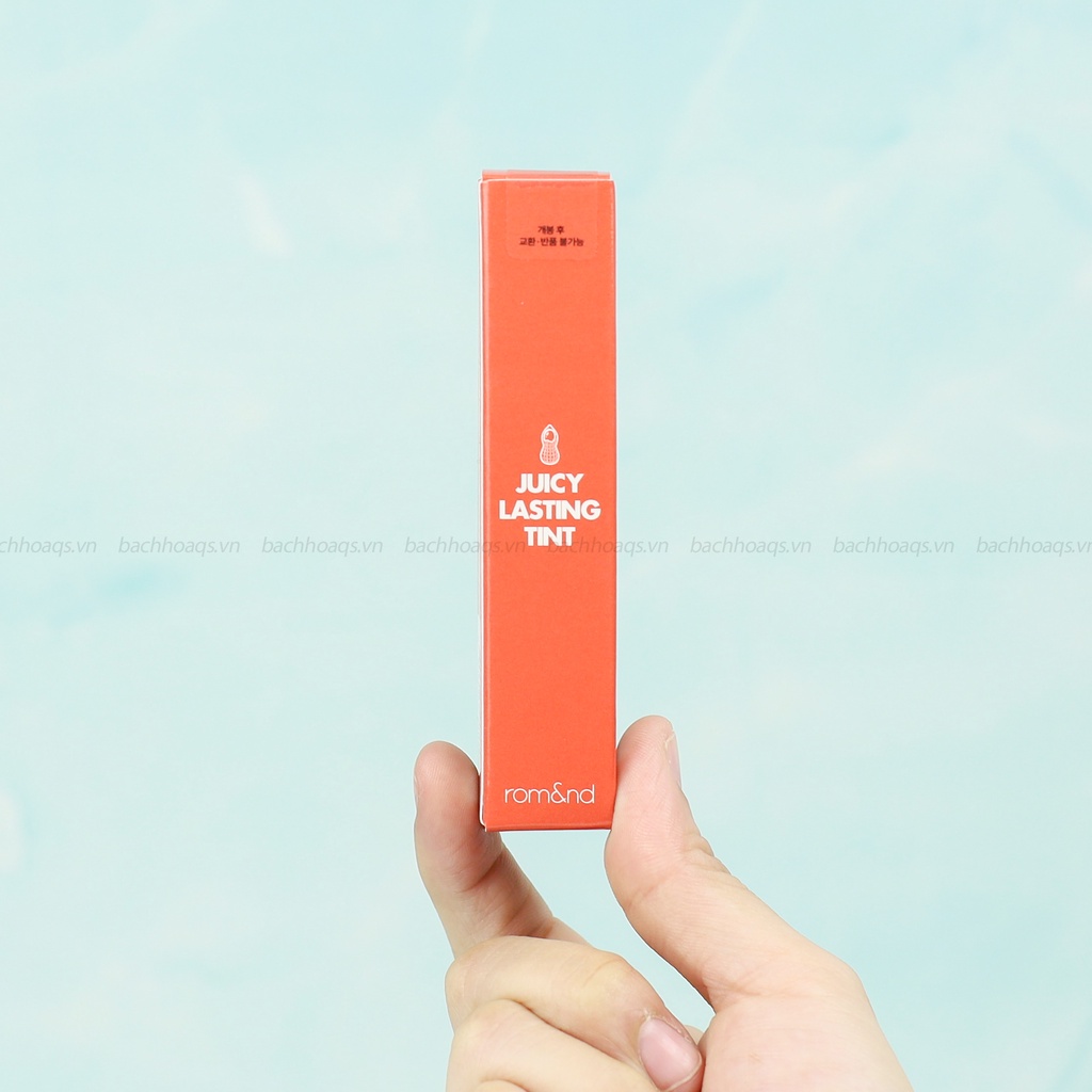 Son tint bóng Romand Lâu Trôi Juicy Lasting Tint Màu 10 Cam Nude Đào Nudy Peanut Mẫu Mới