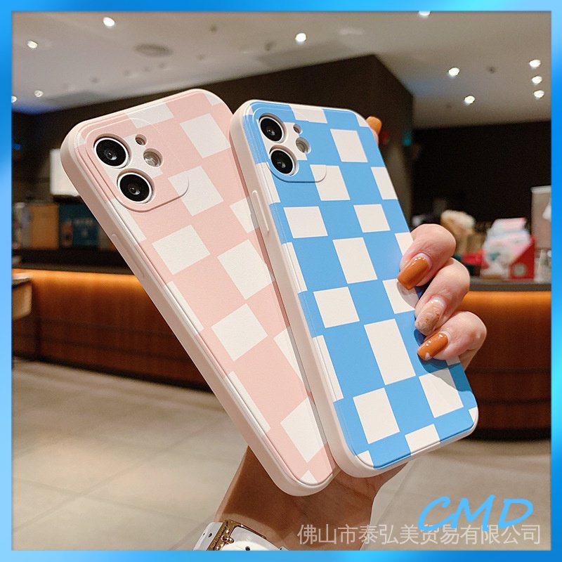 Ốp Điện Thoại Họa Tiết Kẻ Ô Cho iPhone 11 12 13promax 6 6plus 6s 6splus 7 7plus 8 8plus x xs xr xs max plus promax/-3085