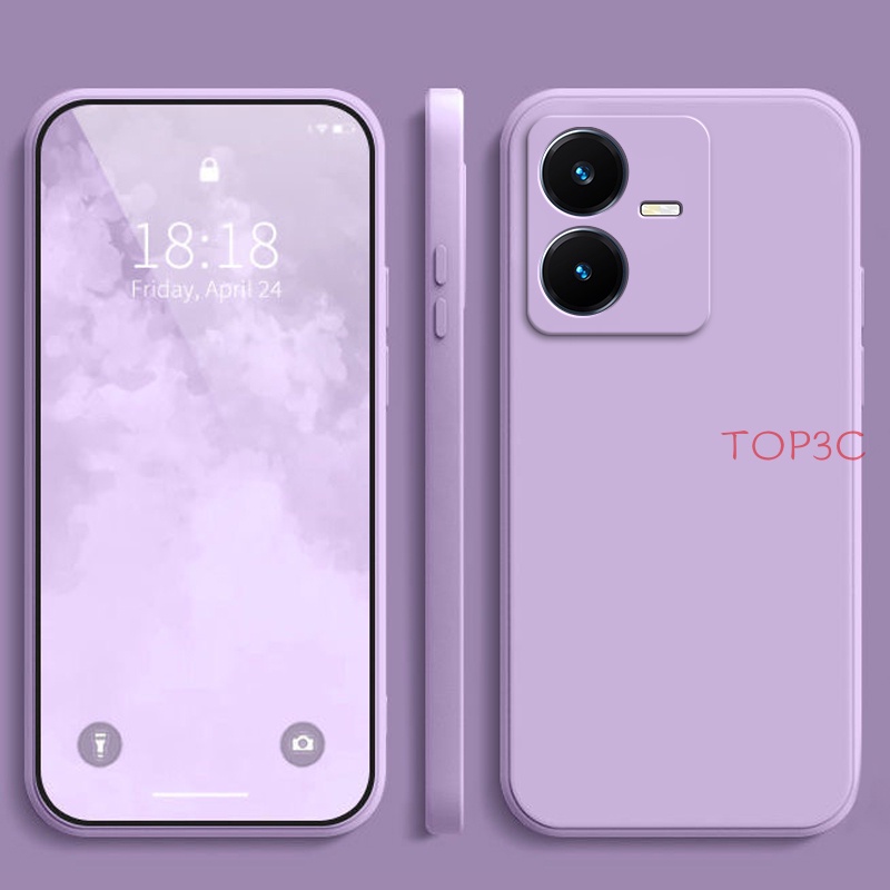 Ốp Điện Thoại Màu Trơn Cho Vivo Y22 Y22S Y20 Y20S Y12S U10 Y15S Y01 Y11 Y12 Y17 Y15 Y02S Y21S Y21 Y33S T1X Y16 YT