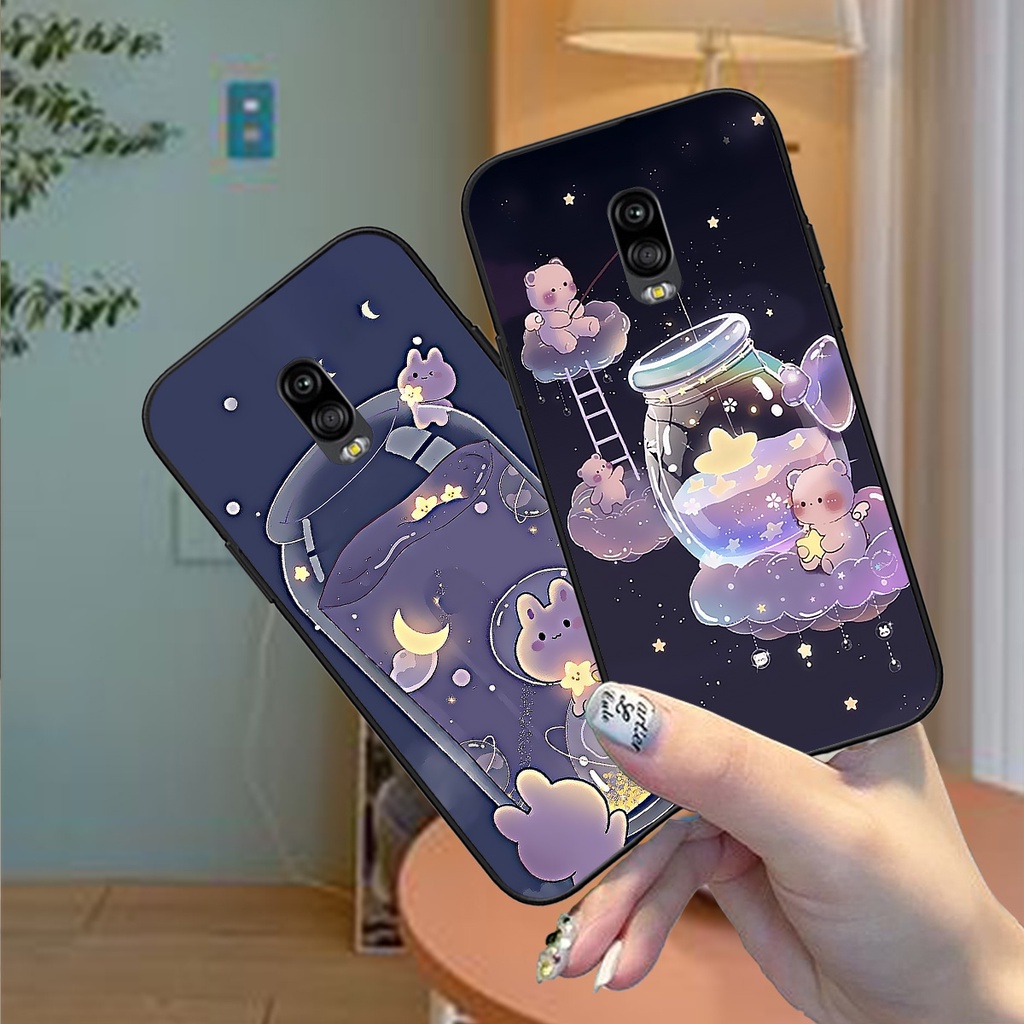 Ốp Samsung J7 Plus / J7 pro / J7+ gấu tím vũ trụ lung linh dễ thương cute