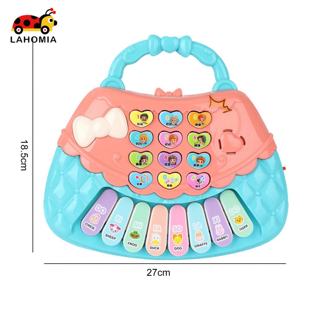 Đàn piano đồ chơi LAHOMIA 8 phím có đèn và nhạc cho bé