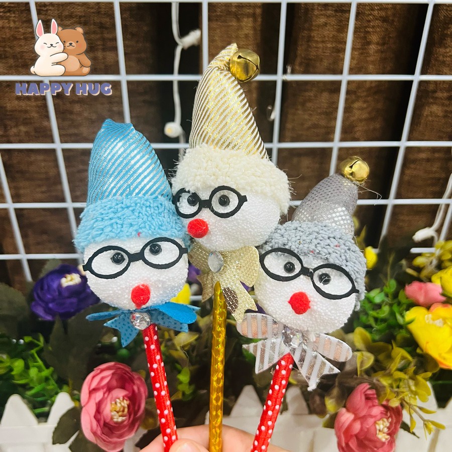 Đồ chơi quà tặng Noel bút bi hình ông già tuyết Giáng Sinh ngộ nghĩnh cho bé lứa tuổi mầm non, tiểu học - Happy Hug