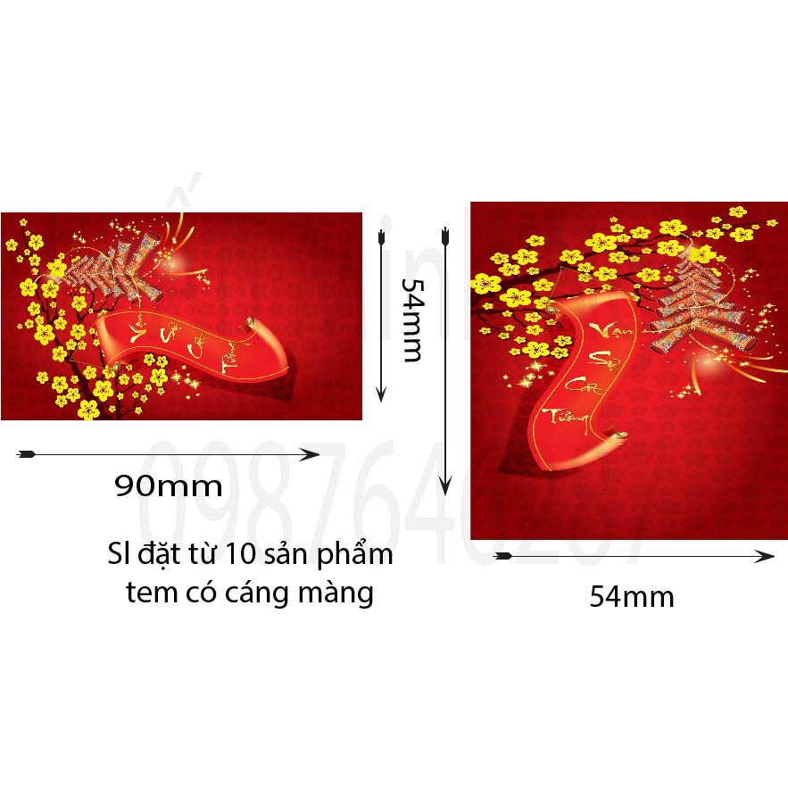 15 Tem dán sản phẩm Tết