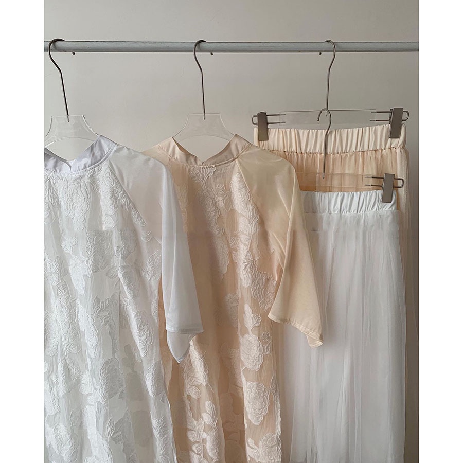 Set Áo Dài Thiết Kế Cách Tân Vải Ren Họa Tiết Hoa Cao Cấp M213 - Lolla Fashion