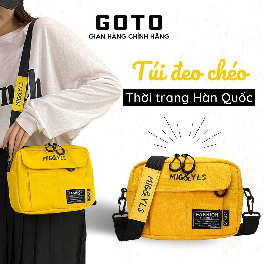 Túi đeo chéo nam, nữ canvas thời trang trẻ trung năng động phong cách Hàn Quốc - GOTO