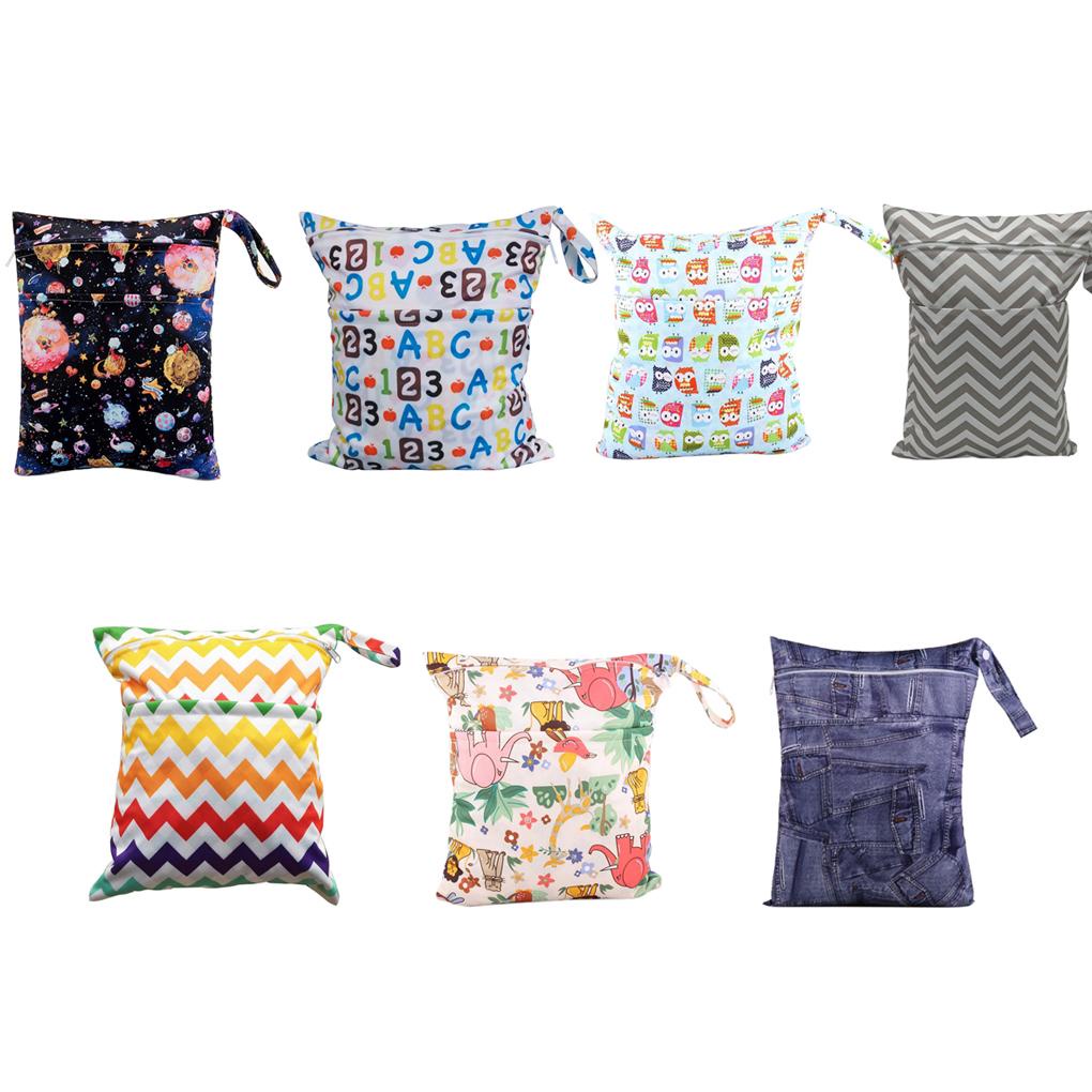 Túi Đựng Tã Em Bé Chống Thấm Nước Kích Thước 28 / * 36cm In Họa Tiết Xinh Xắn