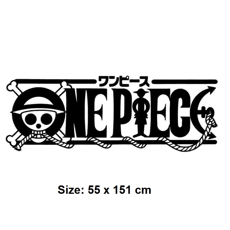 Decal Anime Logo One Piece - Decal Tranh Dán Tường Đảo Hải Tặc mẫu 6 - decal trang trí cao cấp AmyShop