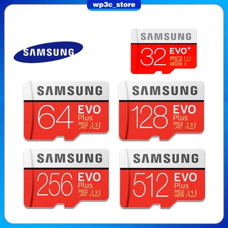 Thẻ Nhớ Samsung Evo Plus 32GB 64GB 128GB 256GB 512GB Micro SDXC C10 U3 Micro SD 100% Chính Hãng