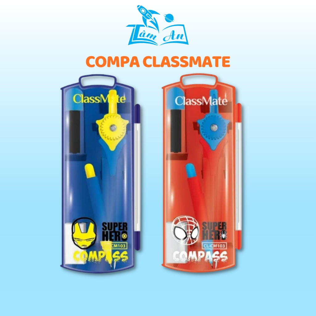 Compa chì kim CLASSMATE họa tiết siêu nhân công chúa - Nhà sách Tâm An