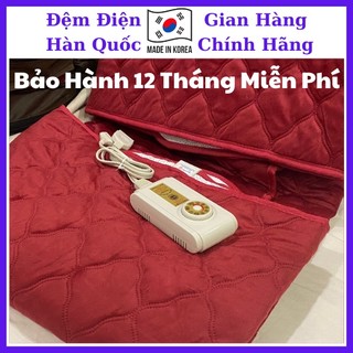 Đệm Điện Hàn Quốc,Bảo Hành 1 Năm, Đệm Sưởi Chất Liệu Nhung Hàn Quốc Kyungdong.