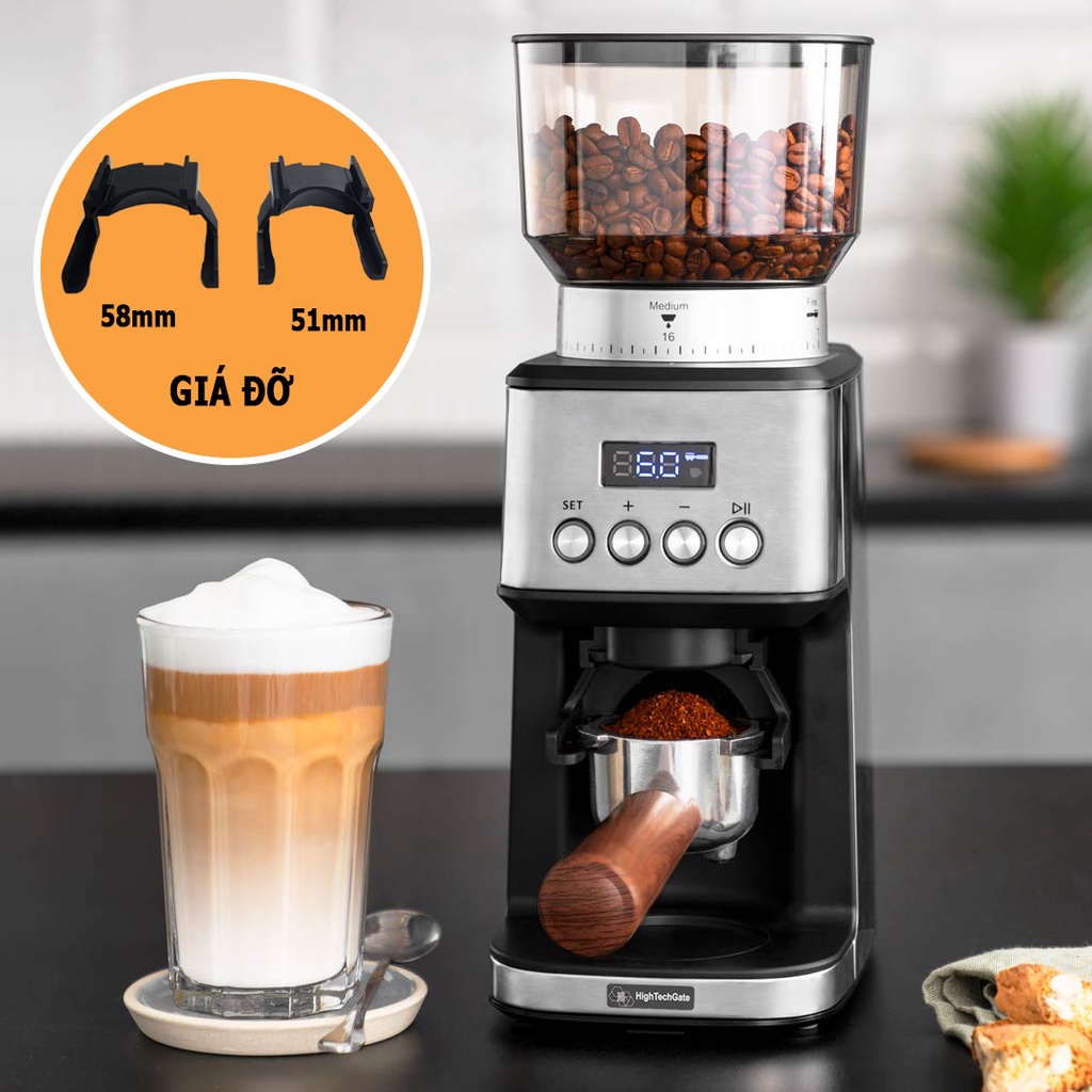 Máy Xay Cà Phê G5 Xay Hạt Cafe Pha Espresso, 31 Cấp Độ Xay Từ Thô Đến Mịn, Để Bàn Mini, Nhỏ Gọn, Tay Cầm 51mm Và 58mm