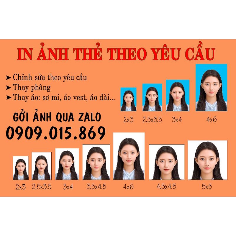 [NowShip HCM] IN ẢNH THẺ NHIỀU KÍCH THƯỚC 2x3, 3x4, 4x6,...