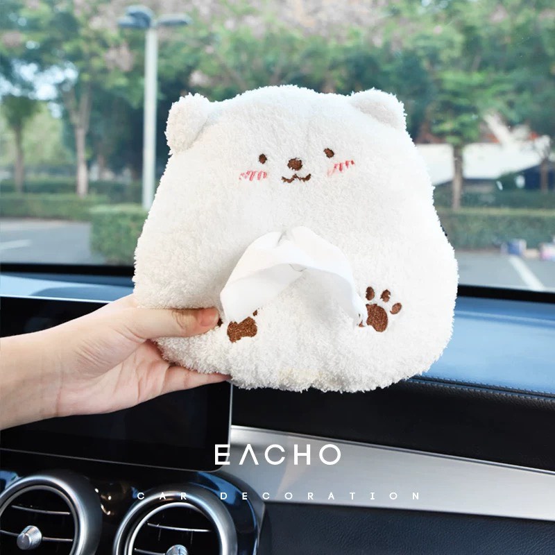 Hộp đựng khăn giấy thú cưng hình Heo,Gấu,Gà trên xe ô tô - Hộp Giấy Trên Xe Hơi