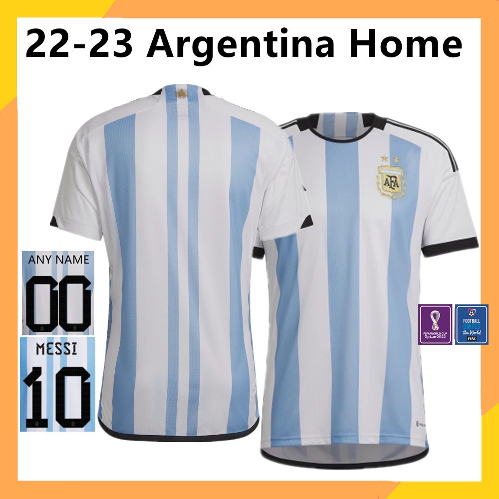 Áo Argentina sân nhà Thái Lan AAA 22-23 Size S-4XL Thêm tên và bản vá áo bóng đá quần áo đá bóng