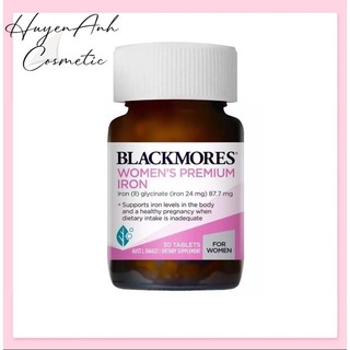 Viên uống bổ sung sắt cho bà bầu Pregnancy Iron Blackmores Úc 30 viên