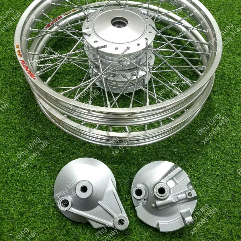 Bánh căm đùm zin theo xe wave @ 2019 căm mạ crom niềng nhôm thái full má đùm trước sau giả zin 1/1 như hình msp 0142