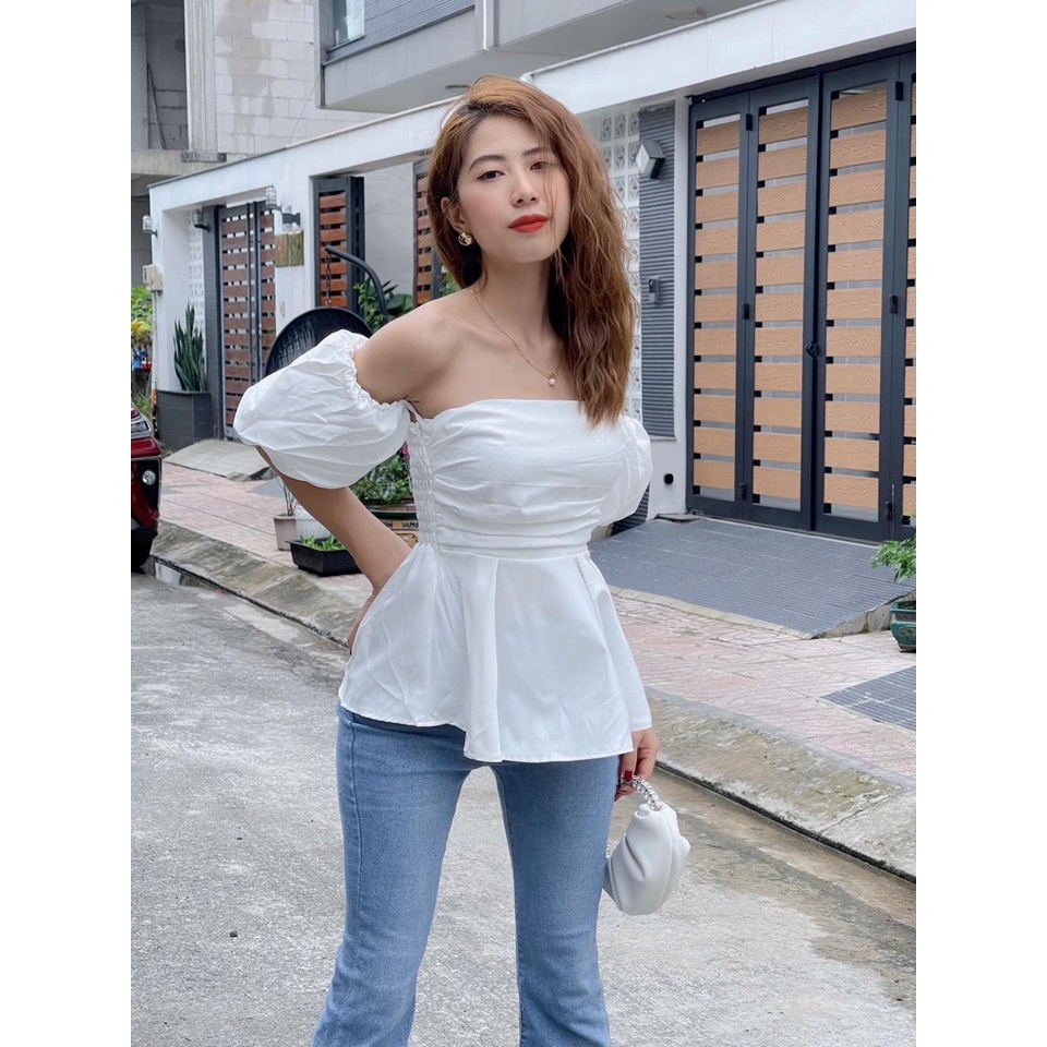 Áo tay bồng dễ thương cho chị em thich nhẹ nhàng A2601