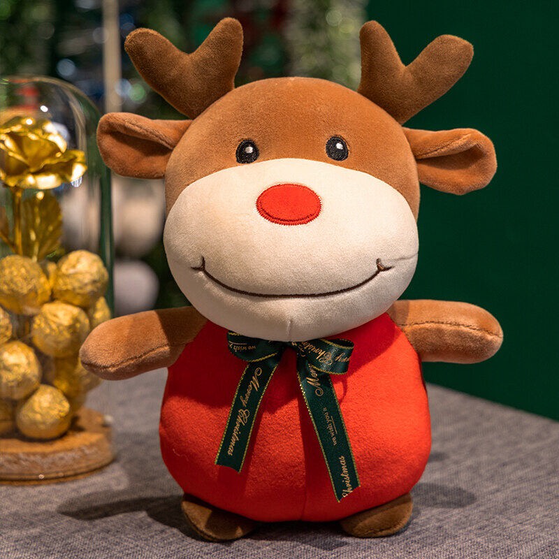 Thú Nhồi Bông Hình Ông Già Noel Tuần Lộc Mềm Mại Trang Trí Giáng Sinh