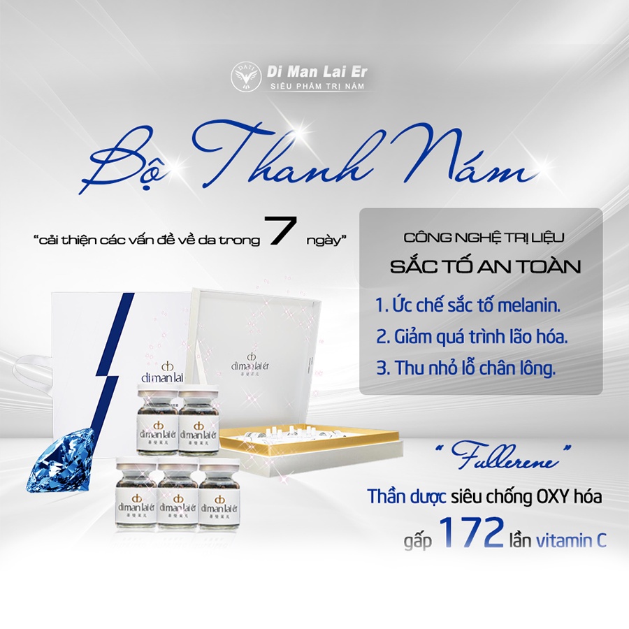 Hộp 7 chai tinh chất thanh nám Dimanlaier YRM Hồng Kông